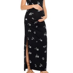 Sleeveless Maternity Floral Dress